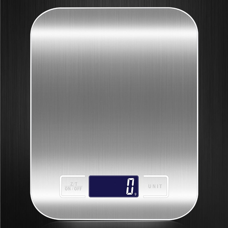 11 LB / 5000g Electronic Kitchen Scale Stainless Steel Digital Food Scale Weighing Scale LCD High Precision Measuring Tools